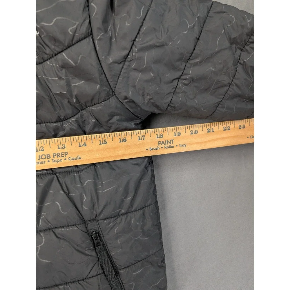 Eddie Bauer Kids Reversible Puffer Jacket Gray Faux Fur Hooded M 10/12 9320W566